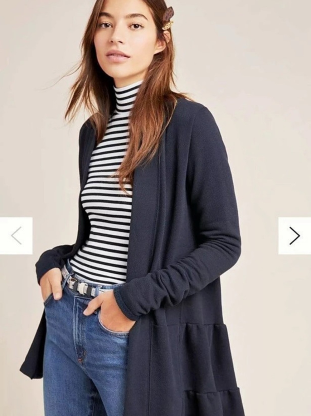 Anthropologie Lila Tiered Babydoll Cardigan